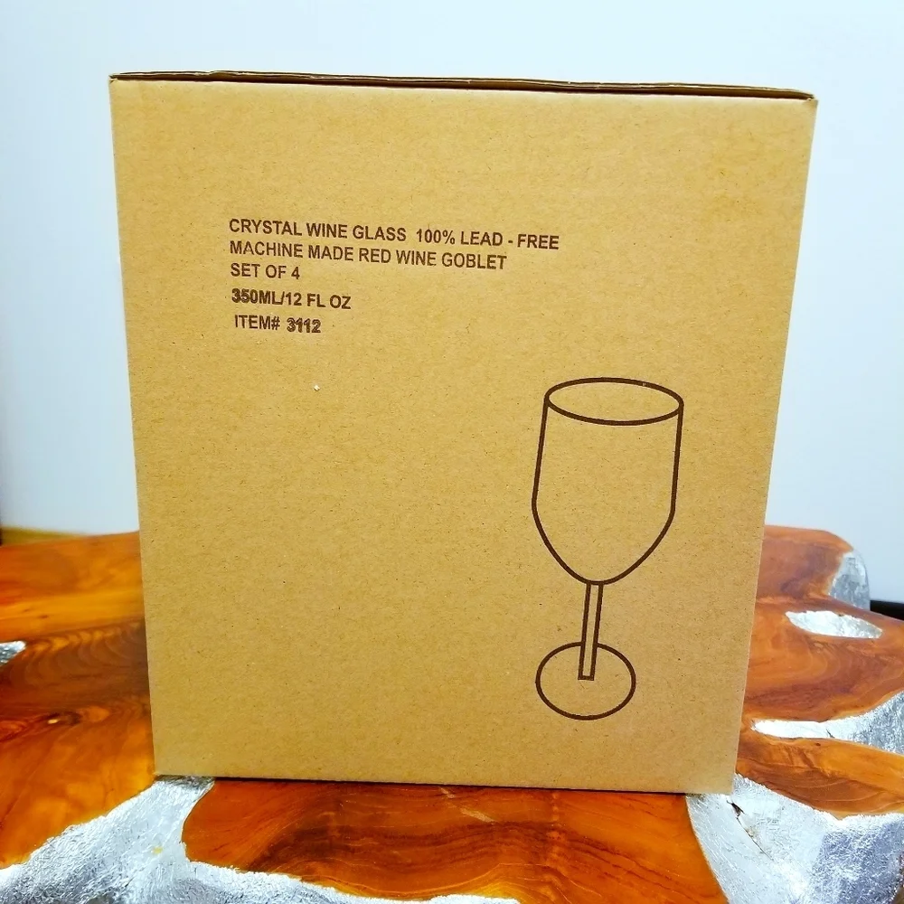 NEW crystal wine glasses set of 4